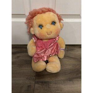 VTG. Kenner 1985 HUGGA BUNCH 17" HUGGINS Doll Curly Pink Hair Blue Eyes Plush